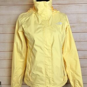The North Face soft yellow windbreaker rain